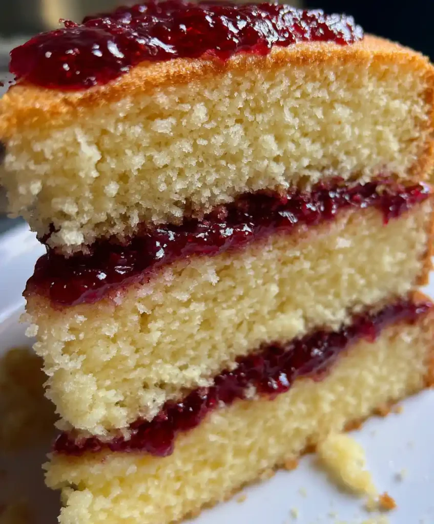 Fluffy Vanilla Sponge Cake Recipe With Berry Filling