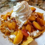 Peach Cobbler Nachos Recipe With Whipped Cream