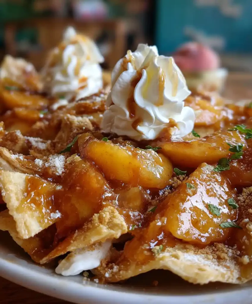 Peach Cobbler Nachos Recipe With Whipped Cream Recipe