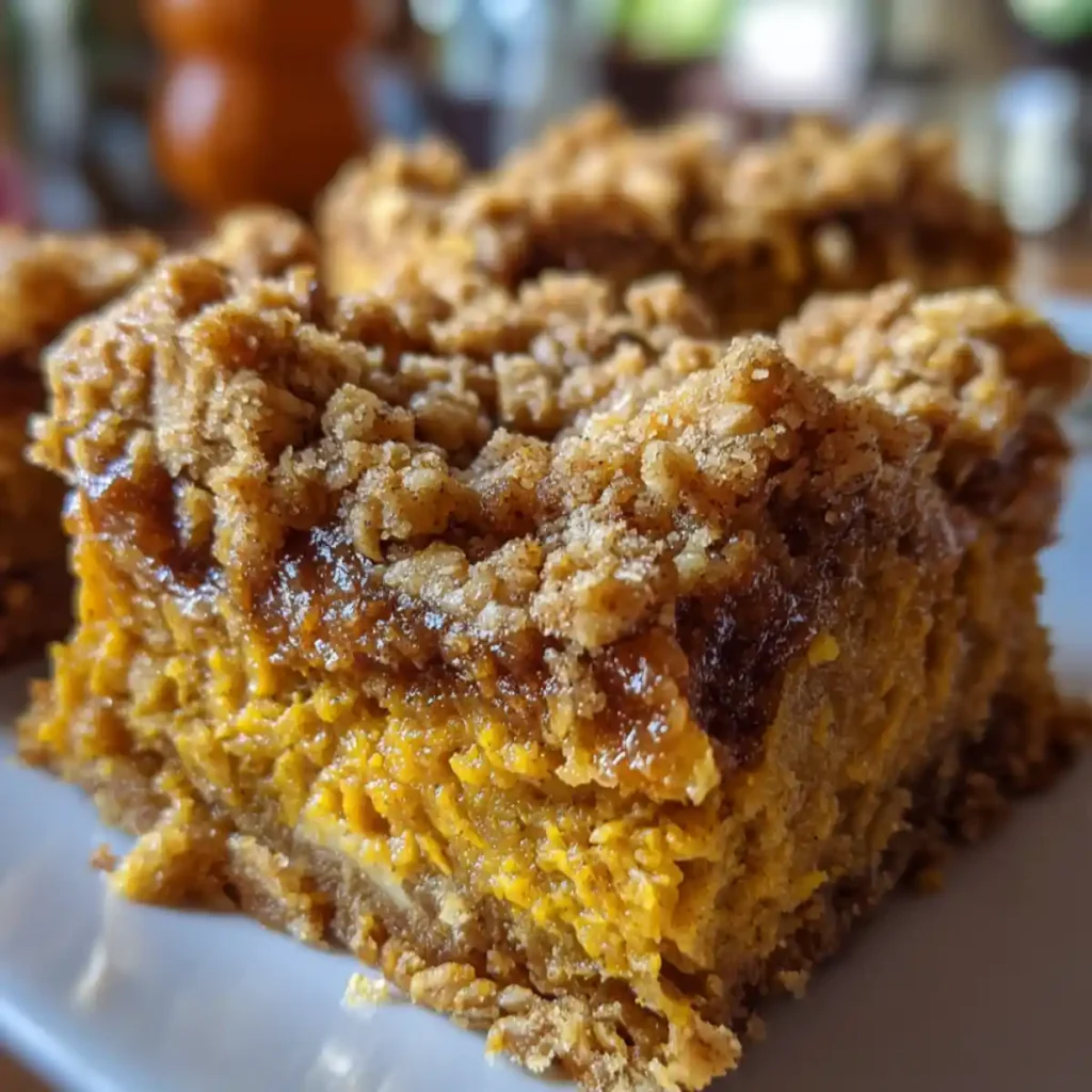 Pumpkin Oatmeal Dump Cake With Spiced Crumble