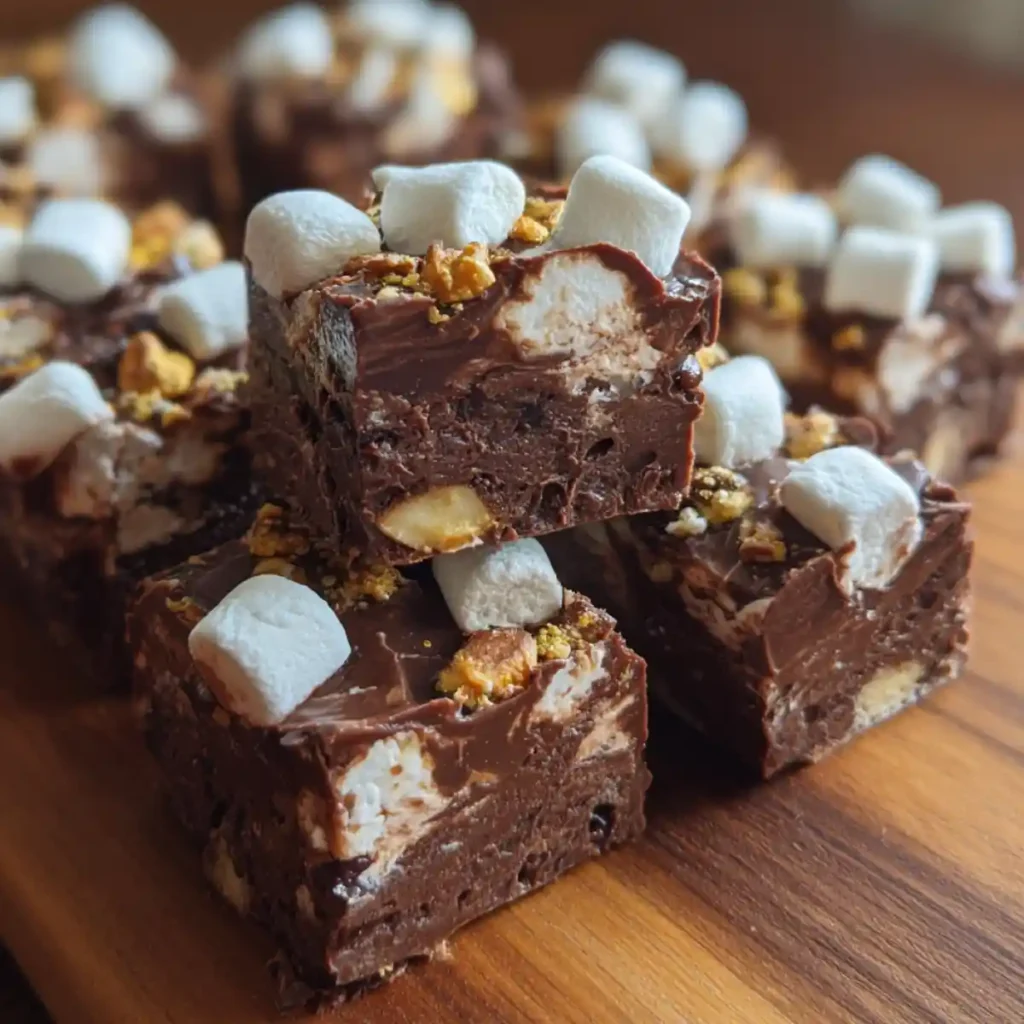 Recipe For Rocky Road Fudge With Marshmallow Chunks