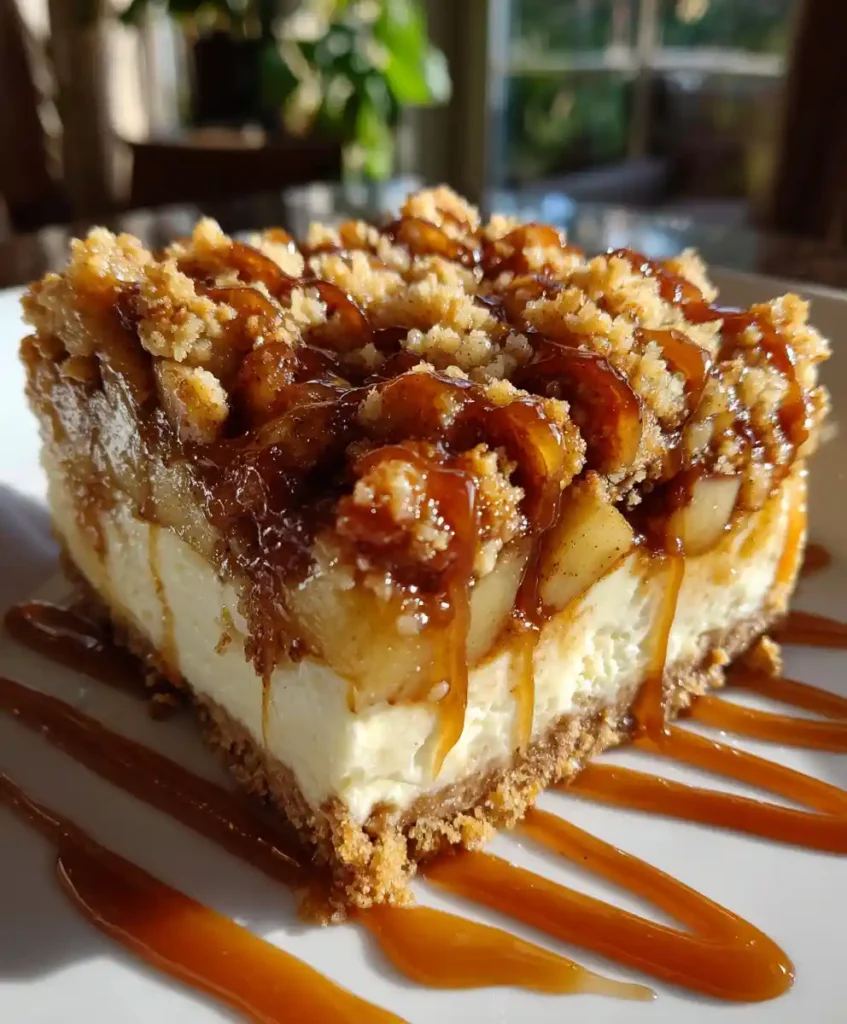 Caramel Apple Cheesecake Bars With Crumb Topping 7 Caramel Apple Cheesecake Bars With Crumb Topping Recipe