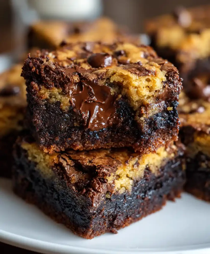 Fudgy Brookie Recipe With Cookie Dough Layer Recipe