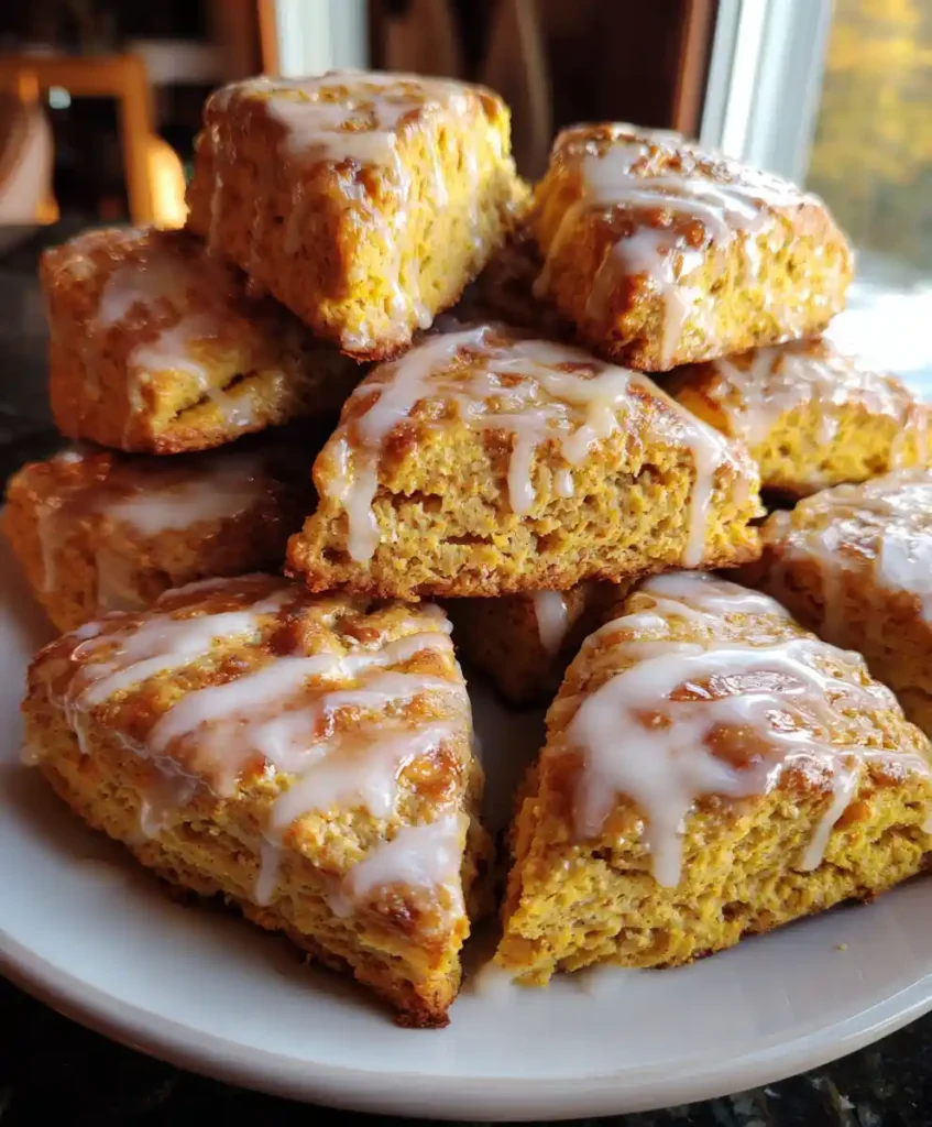Spiced Pumpkin Scones Recipes With Maple Glaze