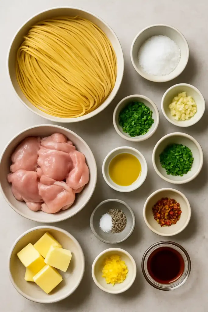 Cowboy Butter Chicken Linguine Ingredients