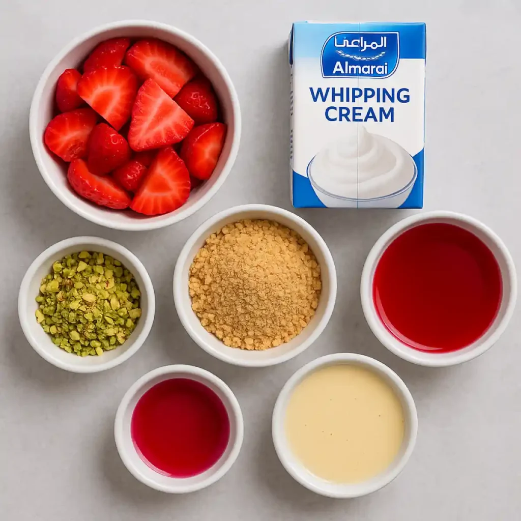 Dubai Strawberry Cup Recipe Ingredients