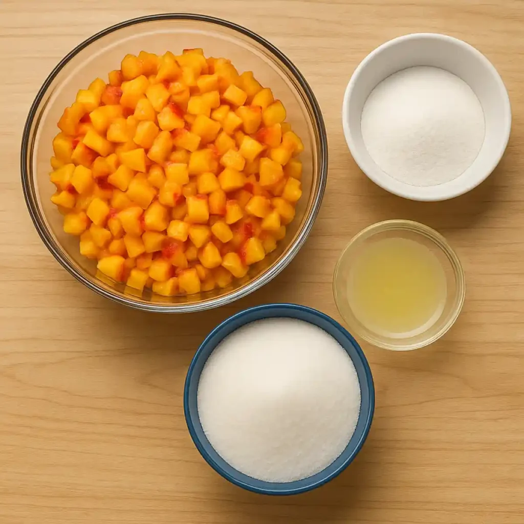 Peach Jam Recipe With Pectin 2 Peach Jam Recipe With Pectin Ingredients