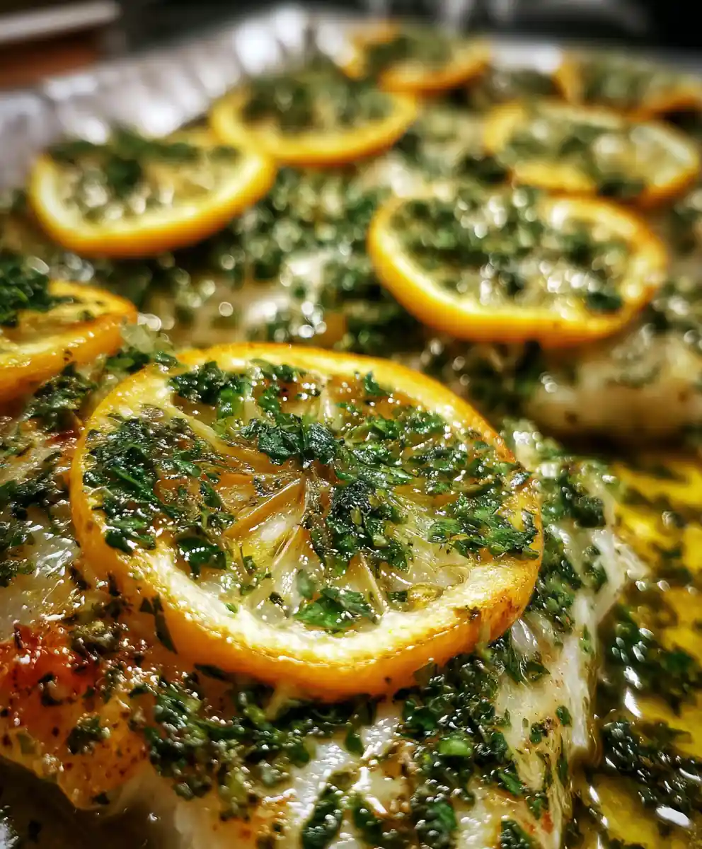 Baked Sheepshead Fish with Lemon and Fresh Herbs