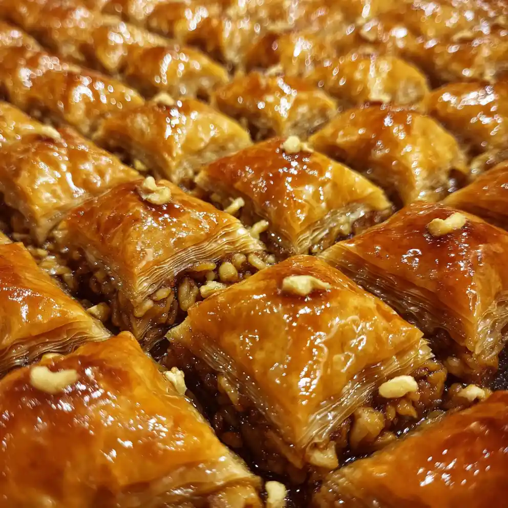 Classic Honey Walnut Baklava Dessert