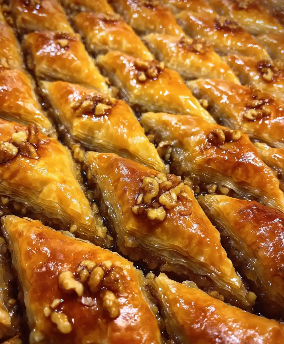 Classic Honey Walnut Baklava Dessert