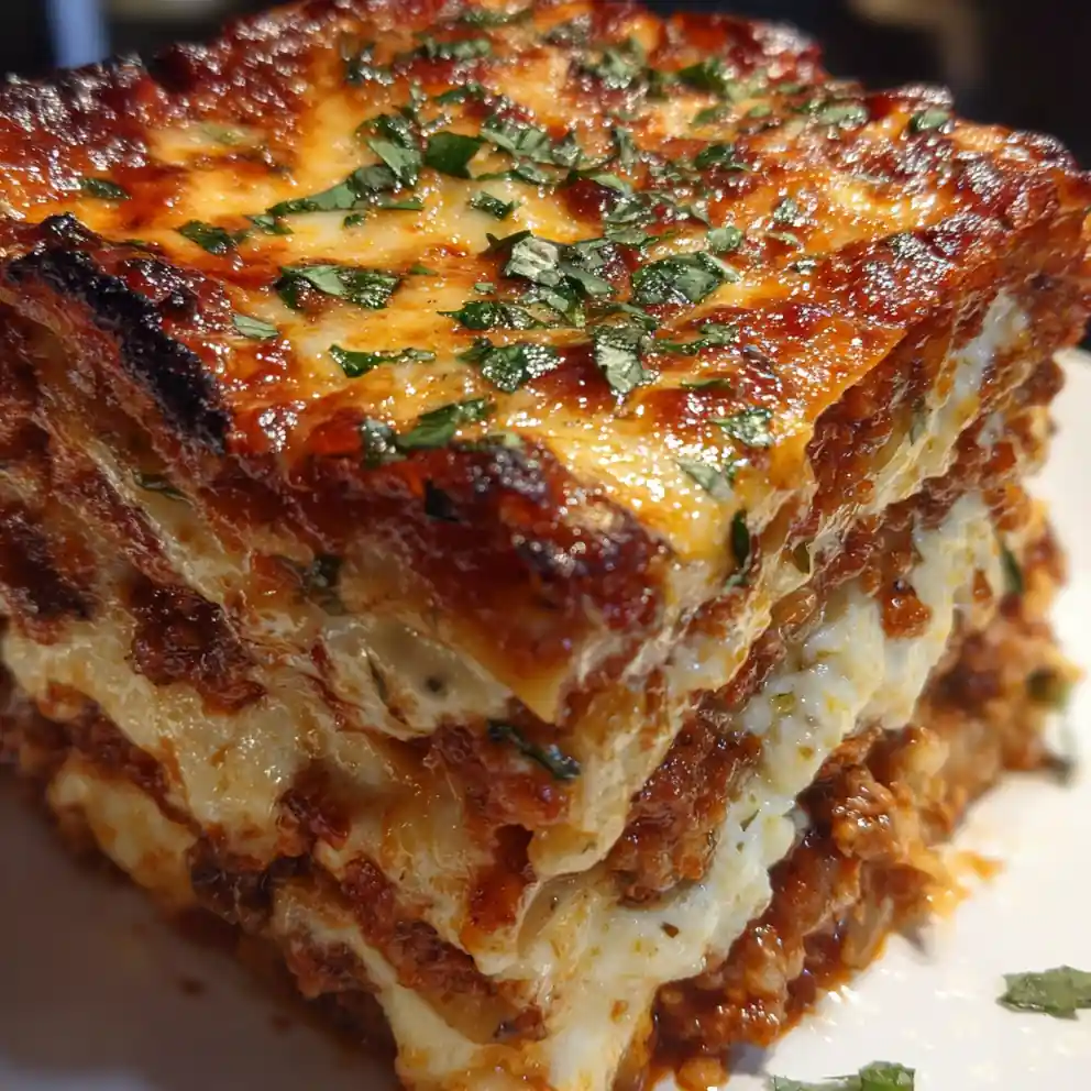 Easy Lasagna Recipe with Three Cheeses and Fresh Basil
