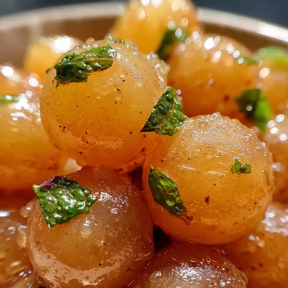 Fresh Longan Fruit Salad with Mint and Honey