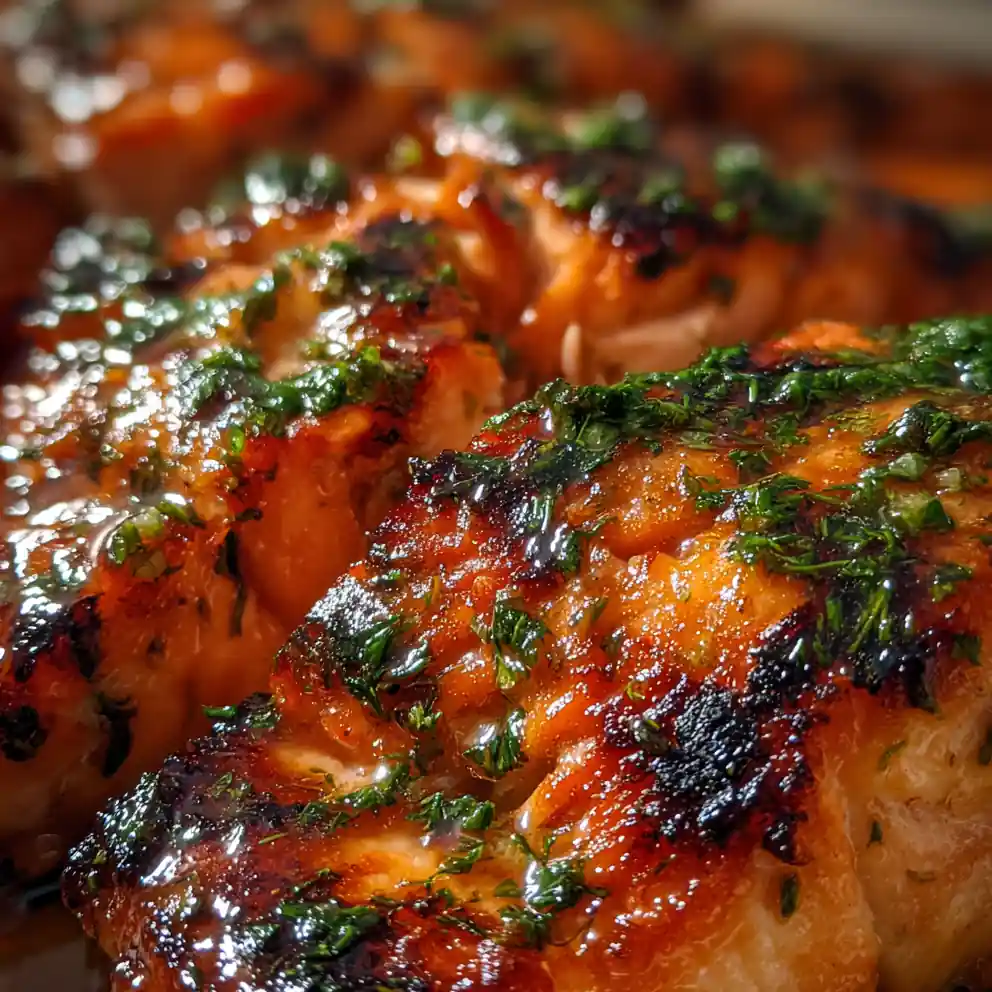 Grilled Coho Salmon with Herb Citrus Marinade