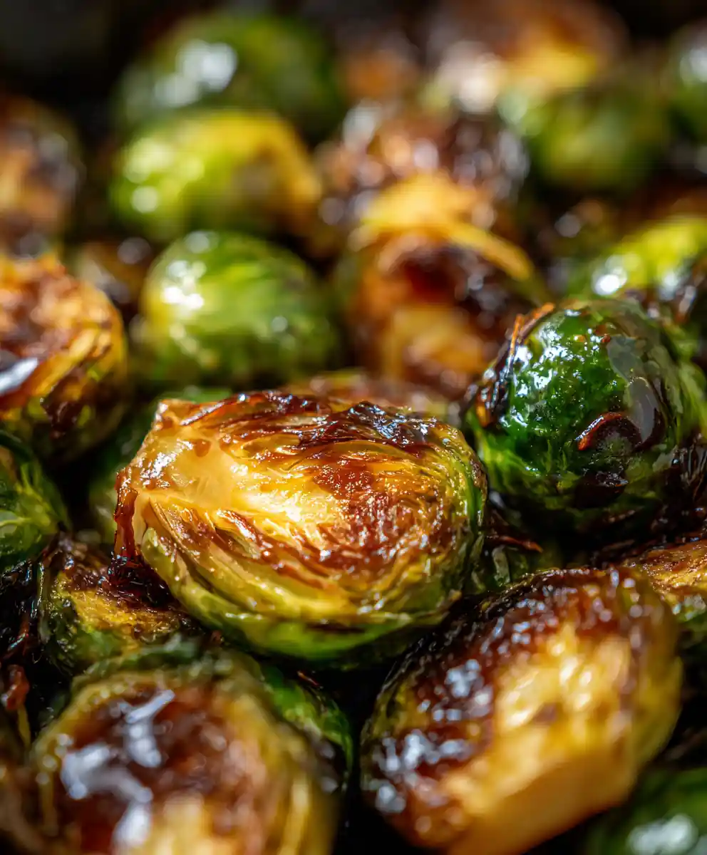 Oven Roasted Brussel Sprouts Recipe with Balsamic Glaze