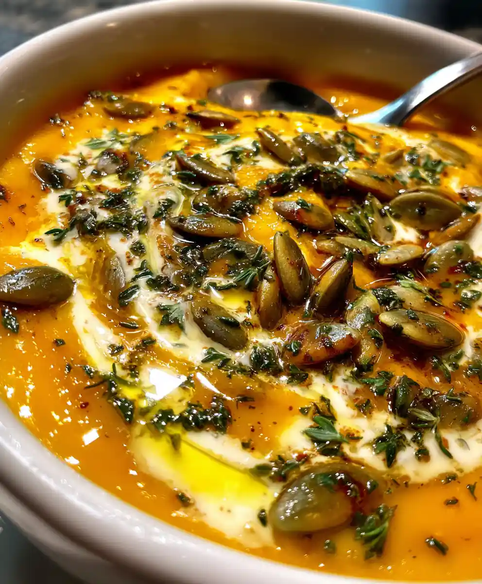 Roasted Butternut Squash Soup With Fresh Herbs 7 Roasted Butternut Squash Soup with Fresh Herbs