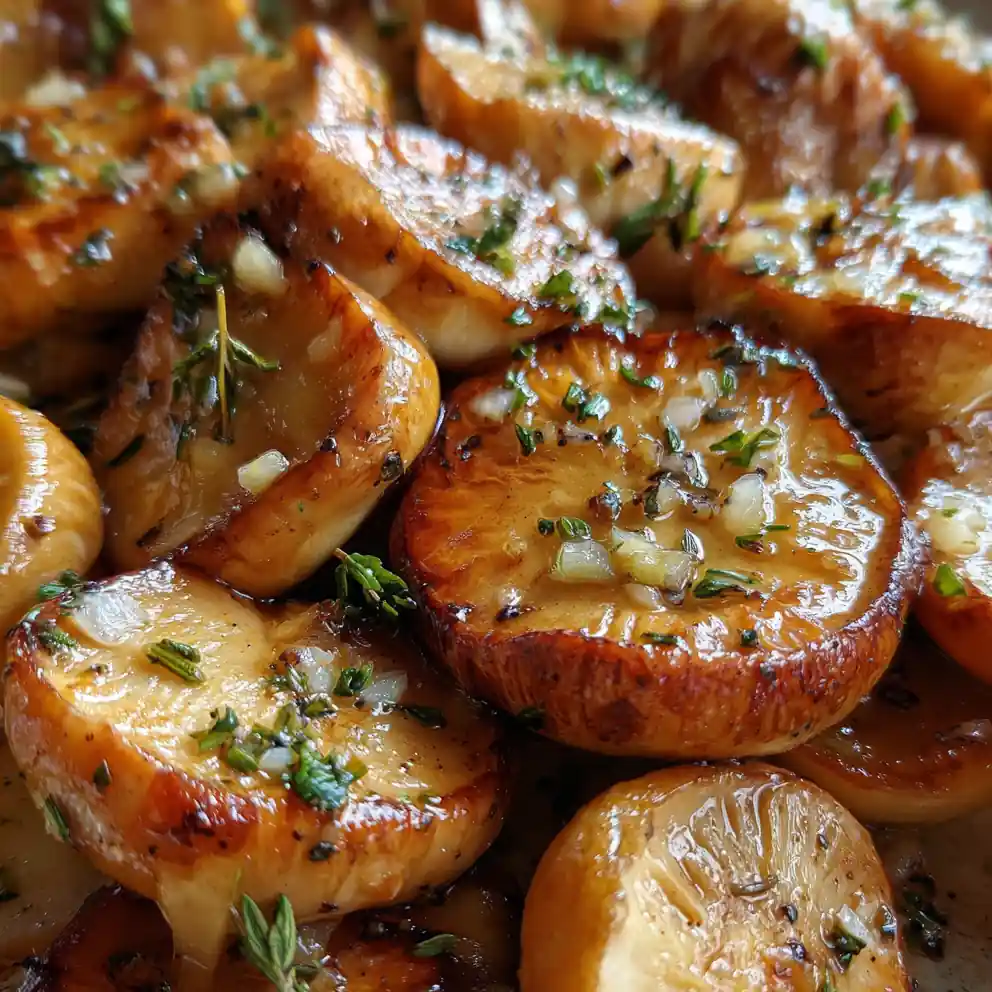 Sautéed Puffball Mushroom with Garlic and Thyme