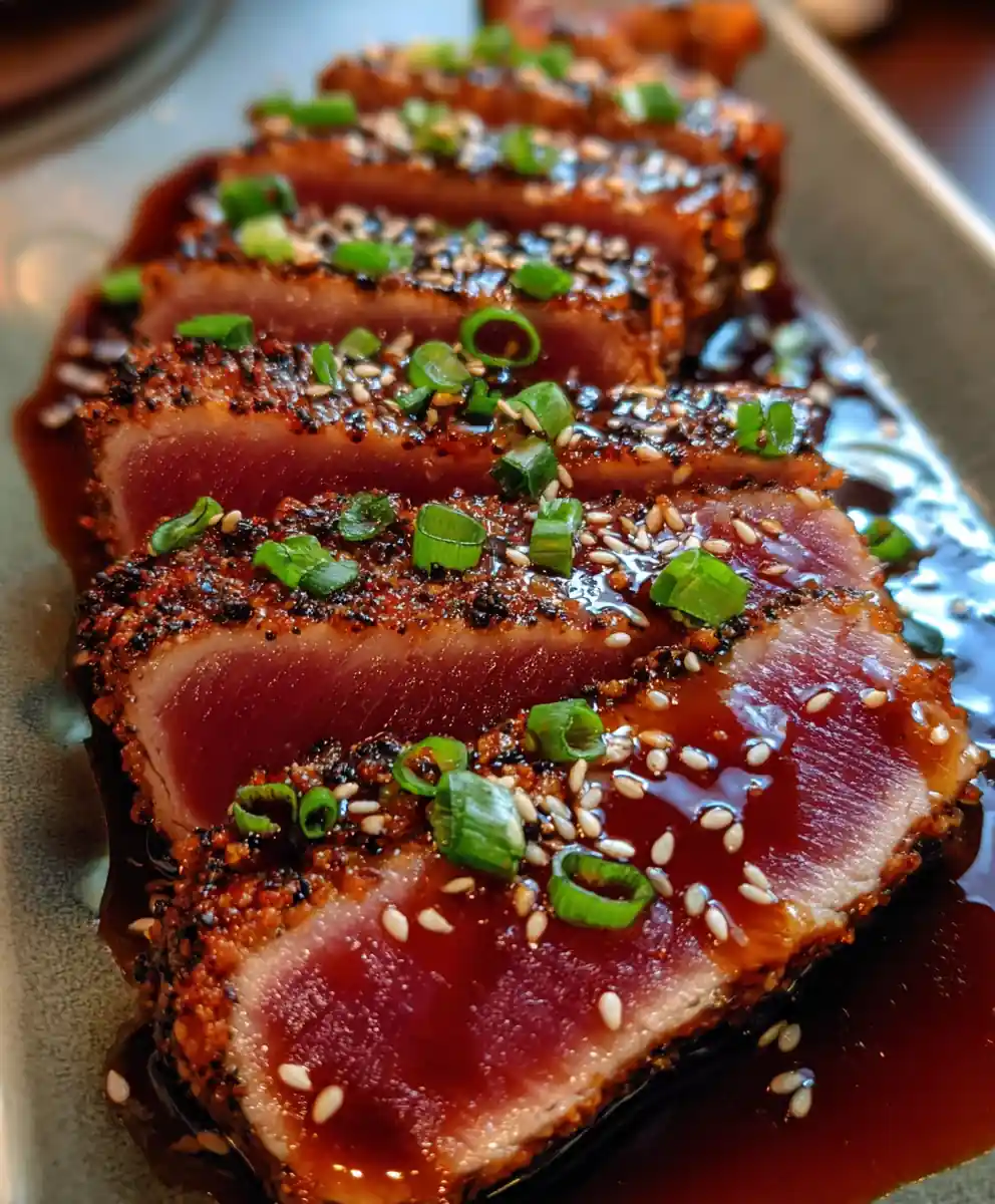 Seared Bluefin Tuna With Soy Ginger Glaze 7 Seared Bluefin Tuna with Soy Ginger Glaze
