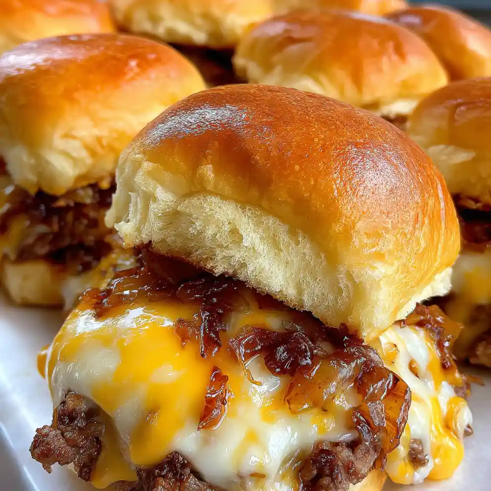 Sliders Recipe With Caramelized Onions And Cheese 6 Sliders Recipe with Caramelized Onions and Cheese