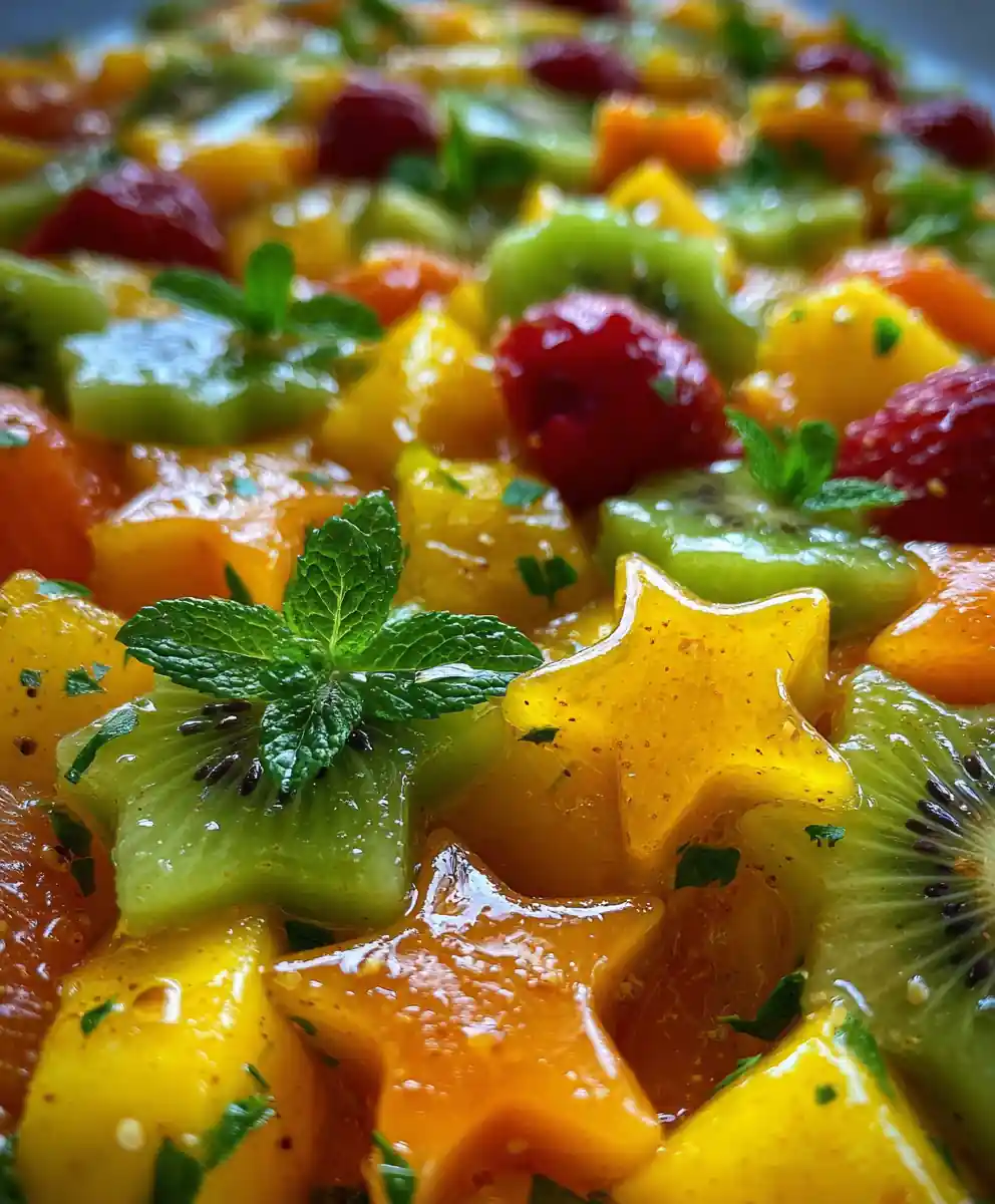 Tropical Star Fruit Salad with Citrus Honey Dressing