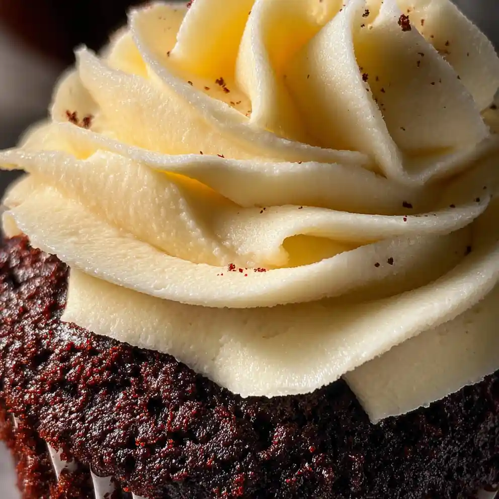 black velvet cupcake recipe with Cream Cheese Frosting