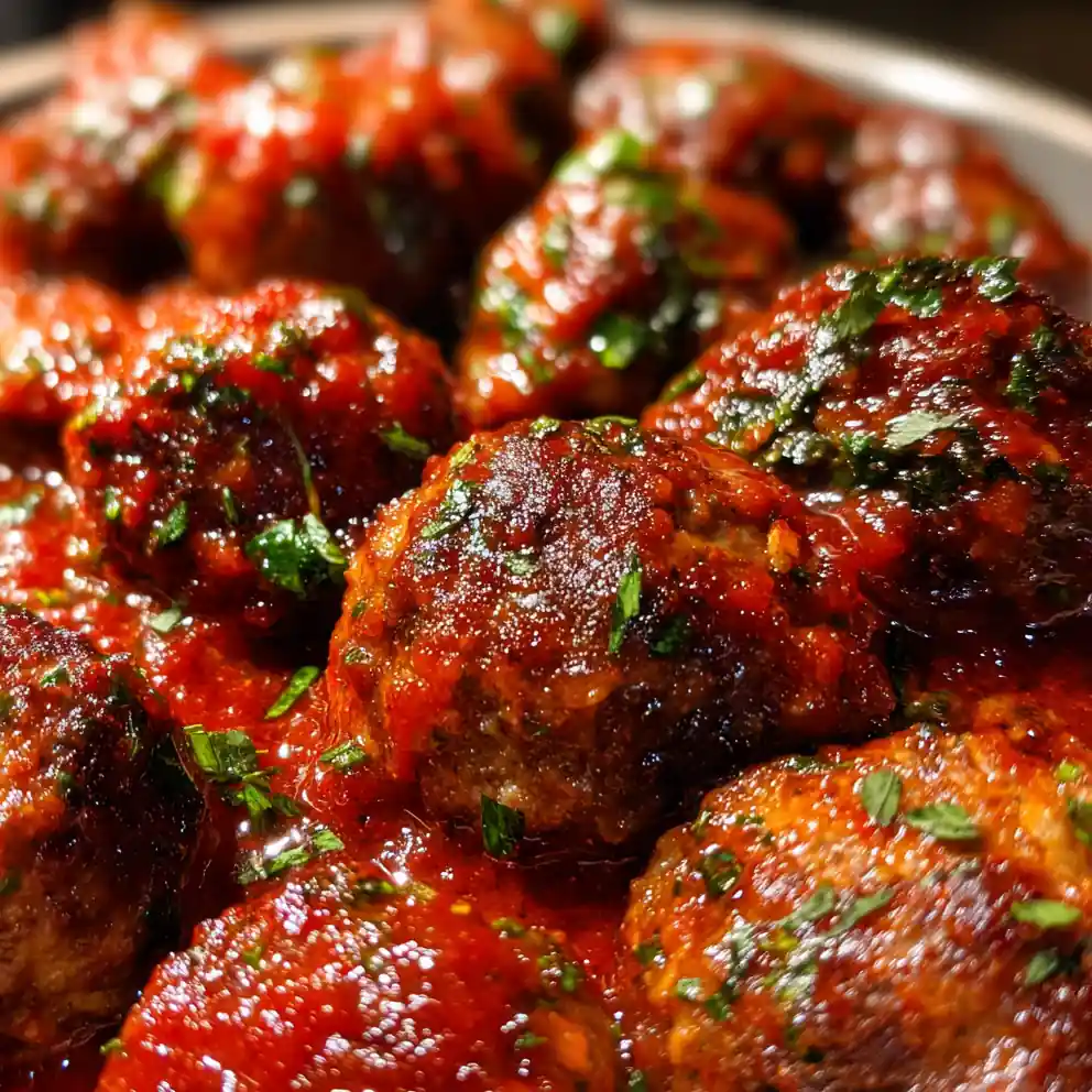 italian meatball recipe with Marinara Sauce