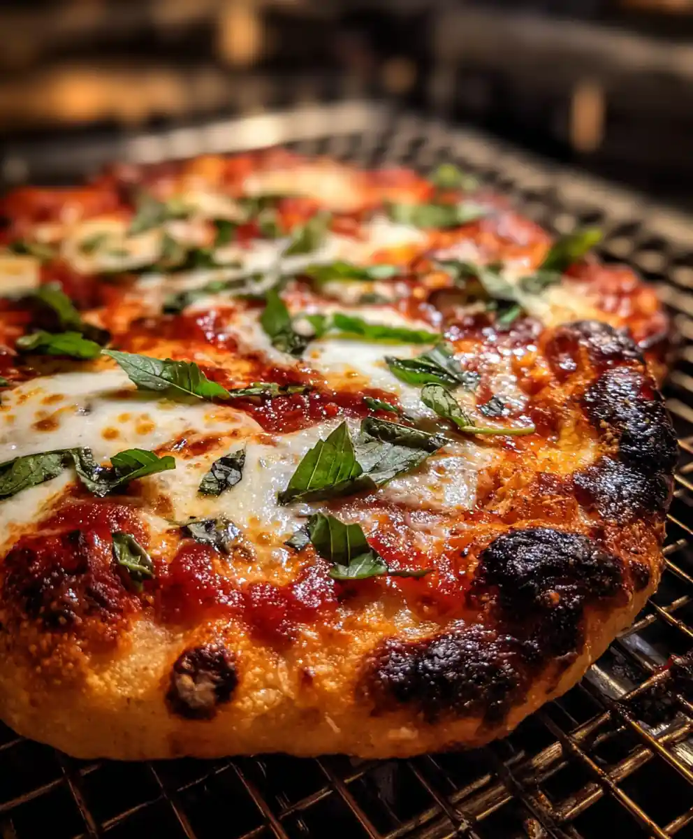 pizza on the grill recipe with Fresh Basil