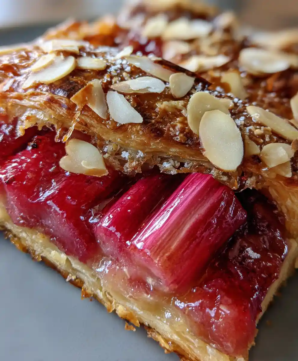 rhubarb puff pastry recipe with Almonds