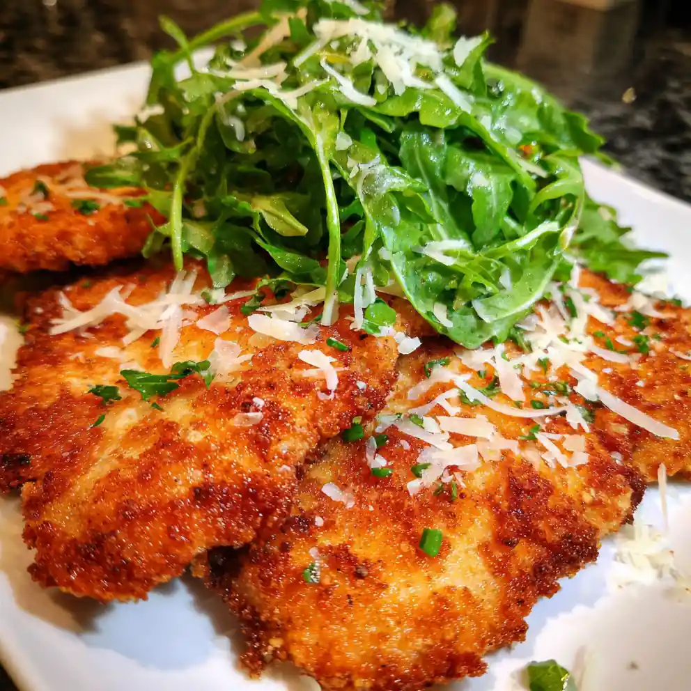 Chicken Milanese Recipe Crispy Cutlets with Arugula