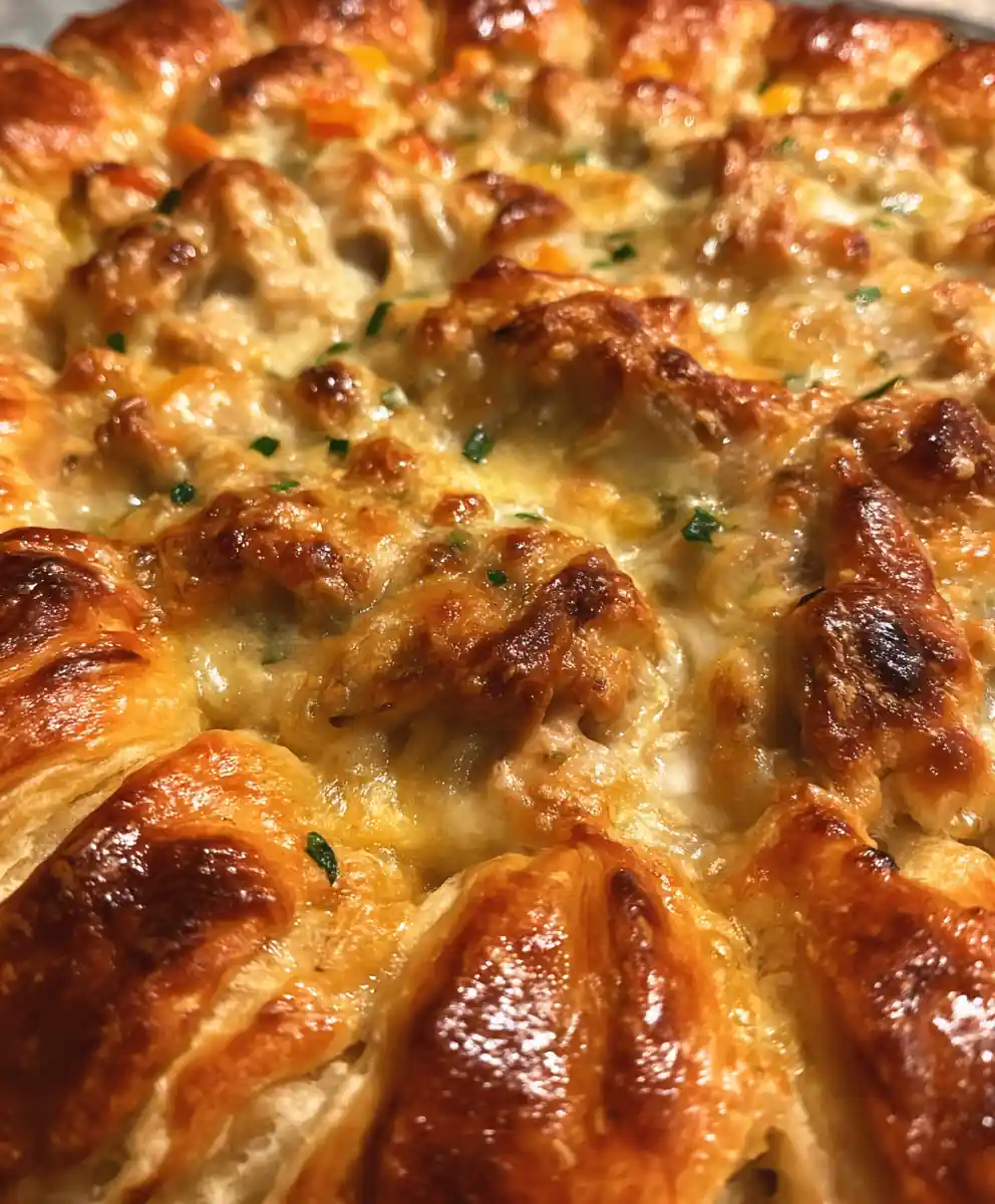 Chicken Pot Pie Casserole with Flaky Crust