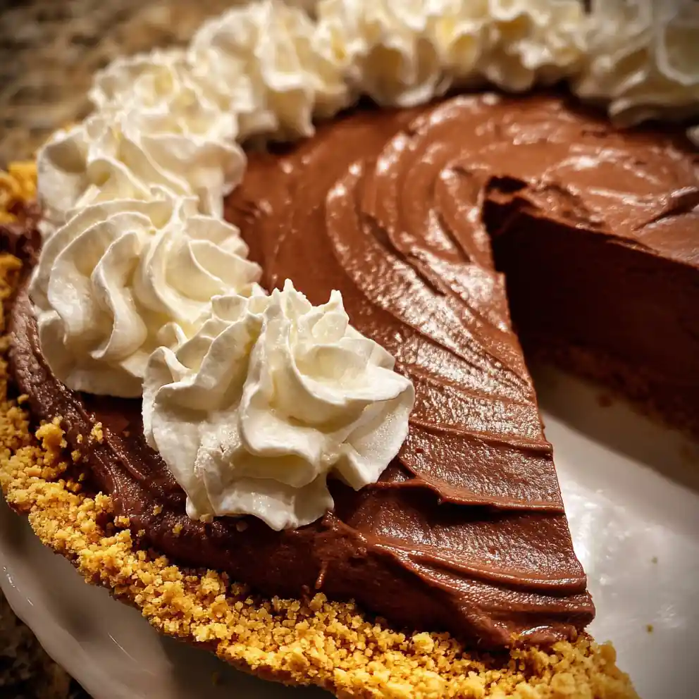 Chocolate Mousse Pie Silky Whipped Filling
