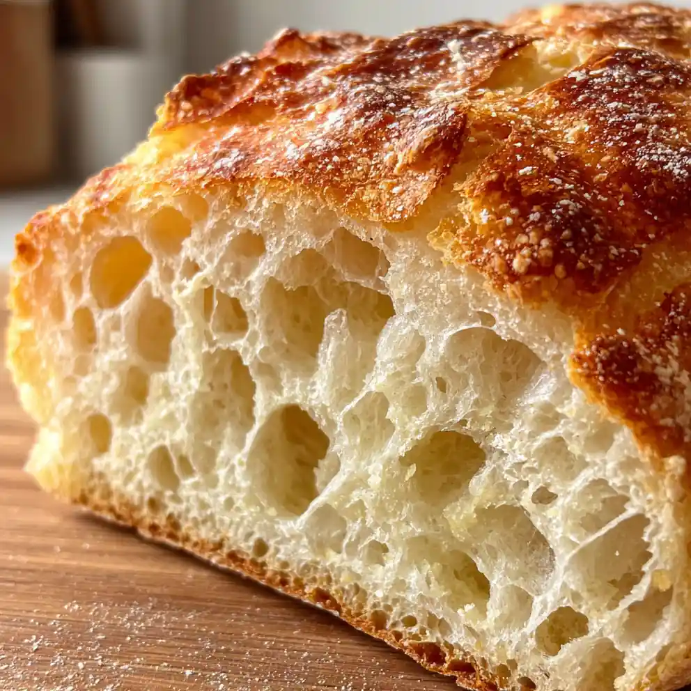 Ciabatta Bread Recipe with Big Bubbles