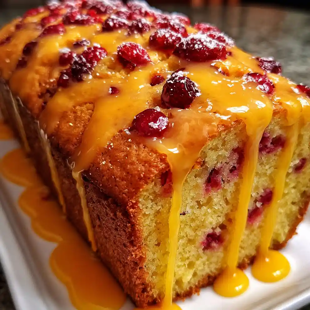 Cranberry Bread Recipe Orange Glaze Loaf