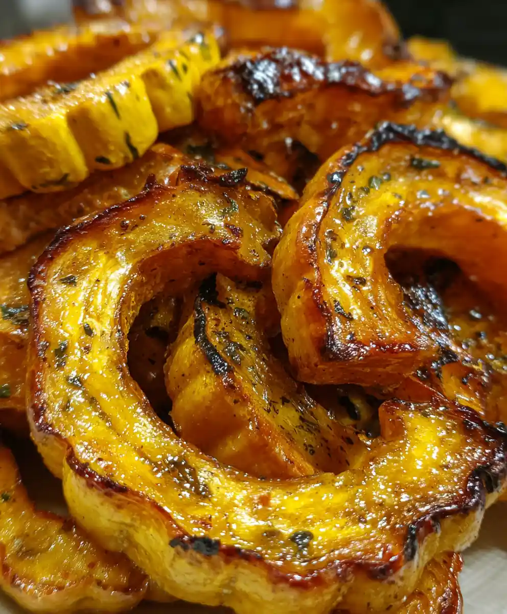 Delicata Squash recipe Roasted Rings