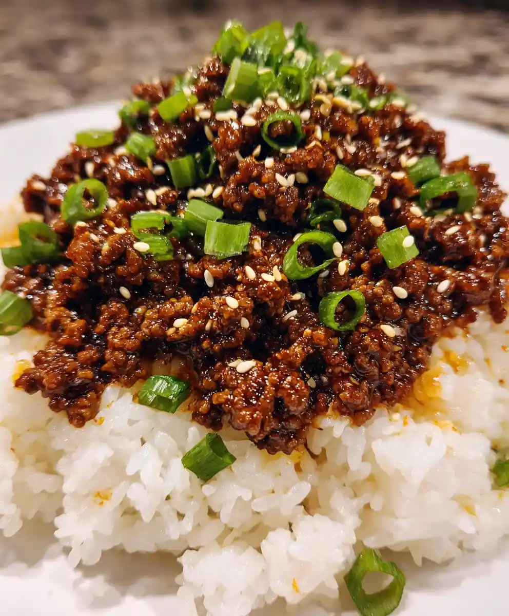 Korean Ground Beef Recipe Skillet Rice Bowl