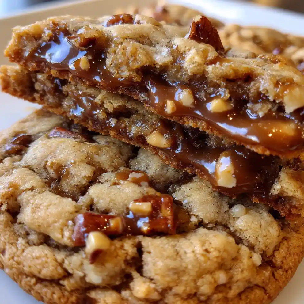 Pecan Pie Cookies Chewy Caramel Nut Bites