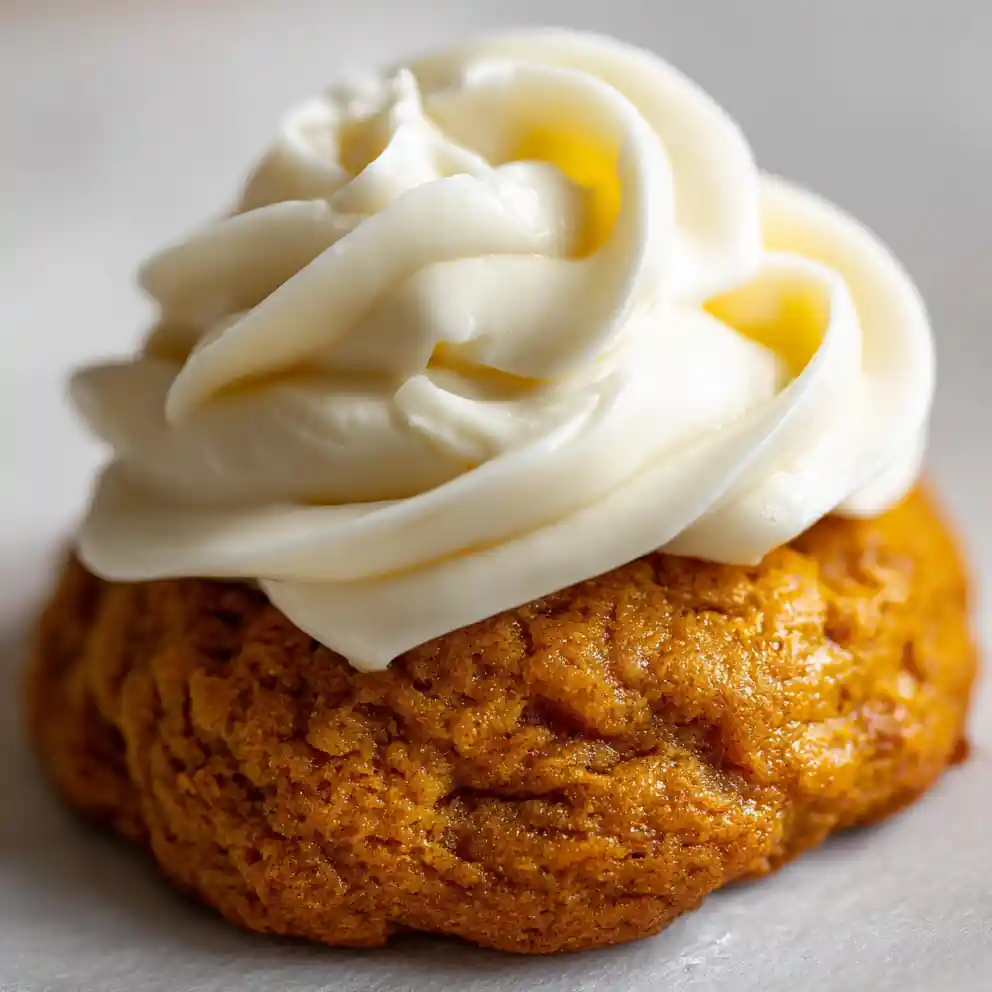 Pumpkin Cookies Recipe with Cream Cheese Frosting