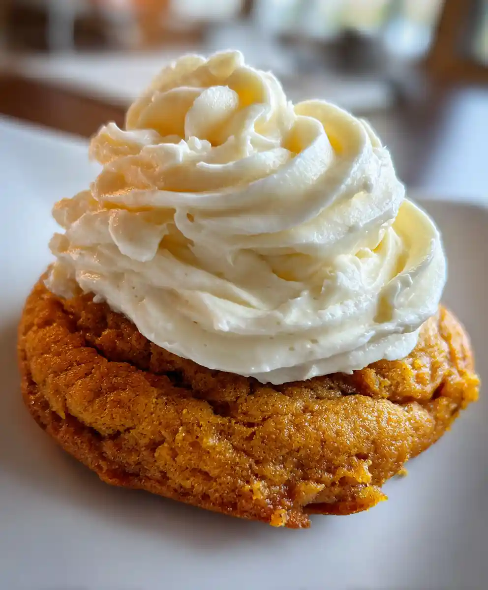 Pumpkin Cookies Recipe with Cream Cheese Frosting