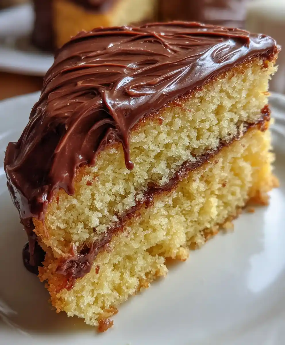 Yellow Cake Recipe with Chocolate Icing