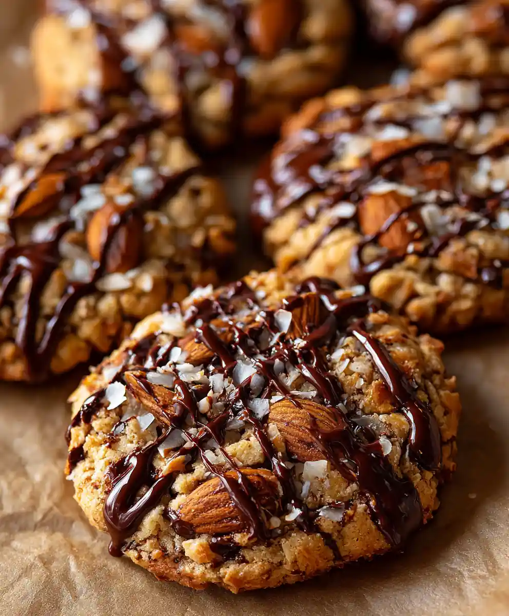 almond joy cookie recipe With Coconut Chocolate Stripes