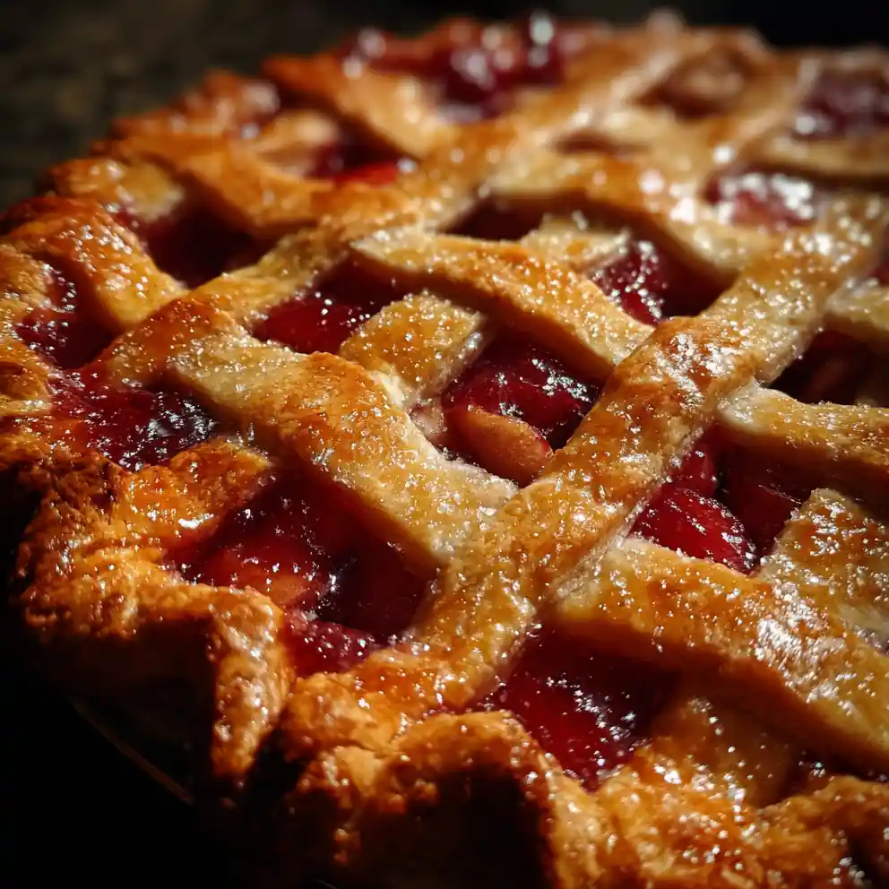 apple.pie recipe With Ruby Cranberry Lattice