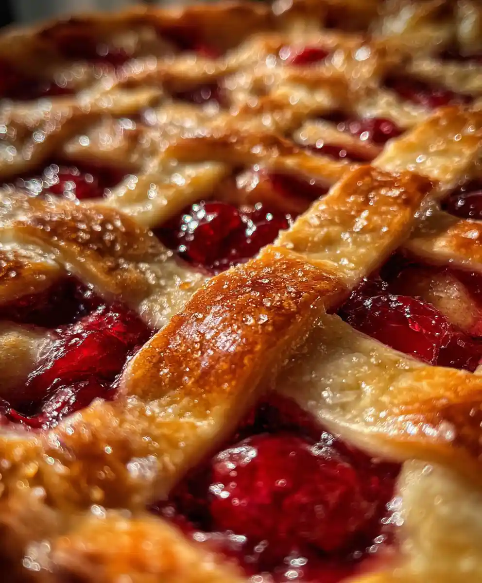 apple.pie recipe With Ruby Cranberry Lattice