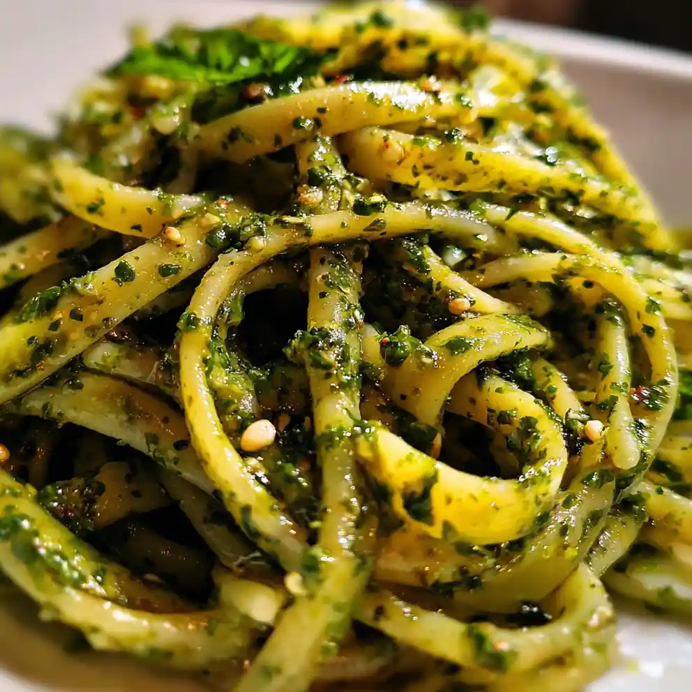 Basil Pesto Pasta Recipe Emerald Ribbon Toss 6 basil pesto pasta recipe Emerald Ribbon Toss