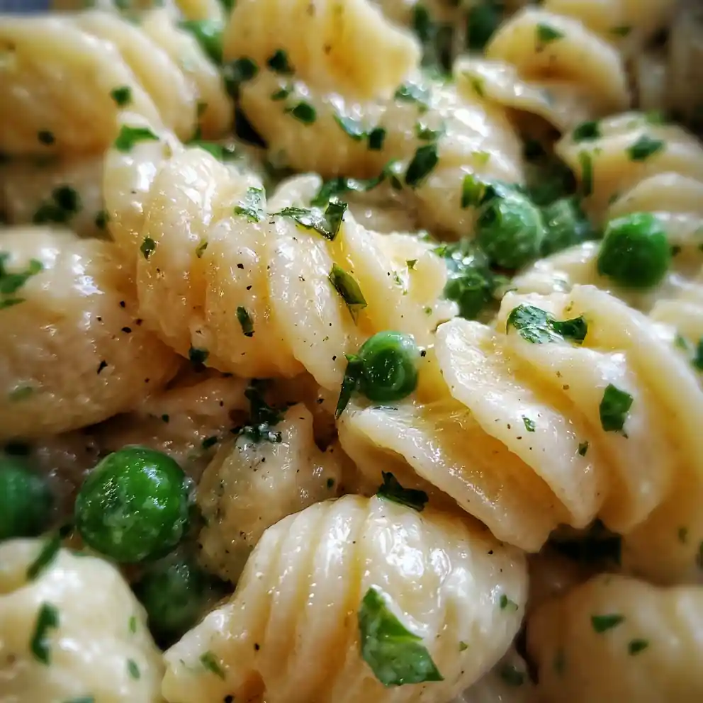 boursin cheese pasta recipe With Emerald Pea And Herb Speckles