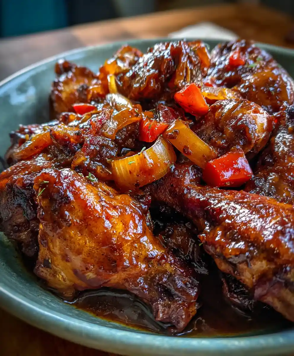 brown stew chicken recipe With Charred Scotch Bonnet Pepper Glaze