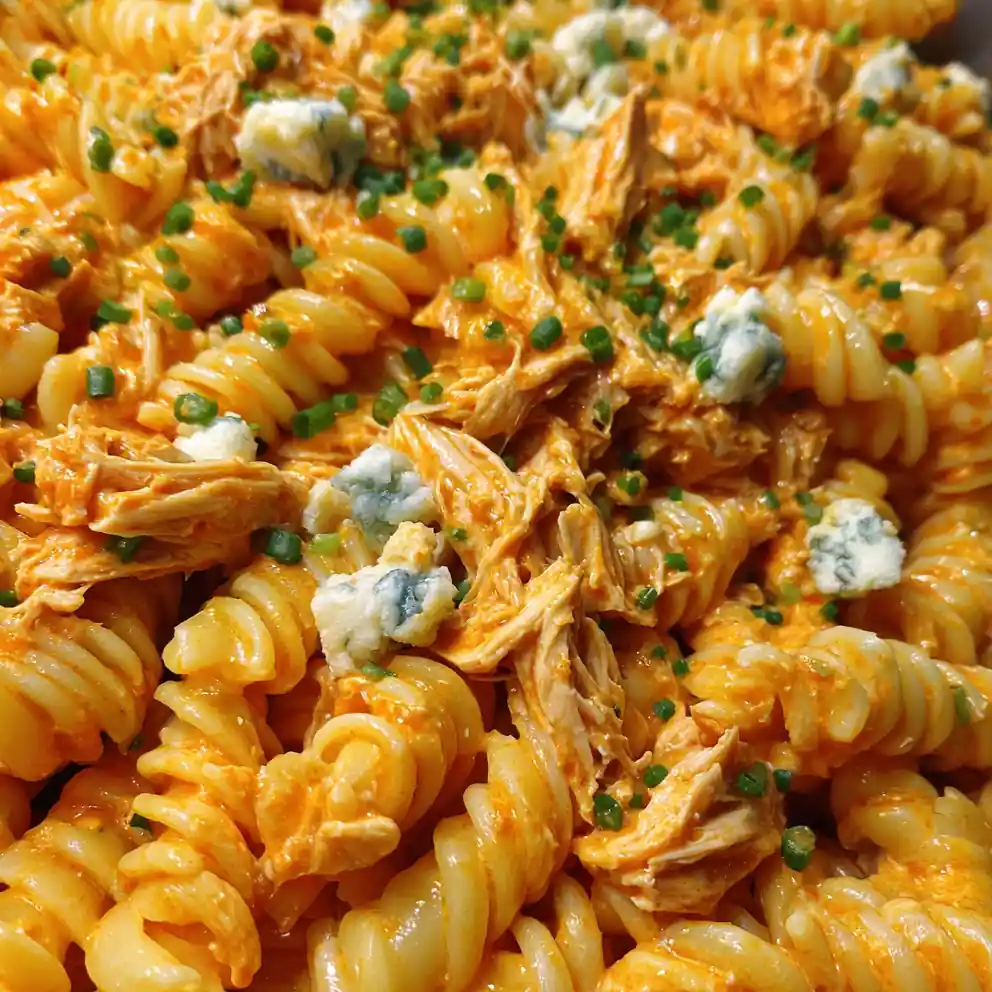 Buffalo Chicken Pasta Recipe Creamy Spirals With Carrot-Blue Confetti 6 buffalo chicken pasta recipe Creamy Spirals with Carrot-Blue Confetti