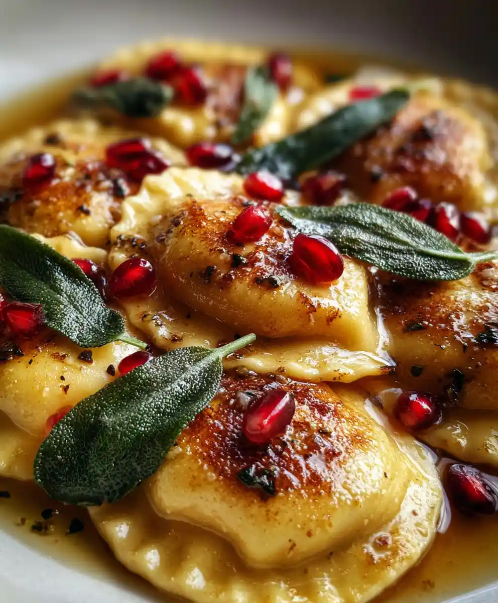 butternut squash ravioli recipe With Sage Brown Butter And Pomegranate