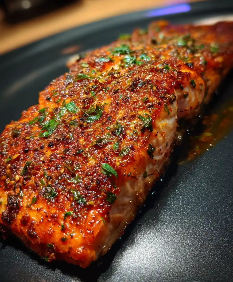 cajun salmon recipe With Fire-Red Spice Crust