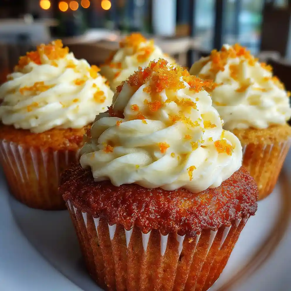 carrot cupcake recipe Cream Cheese Crown With Orange