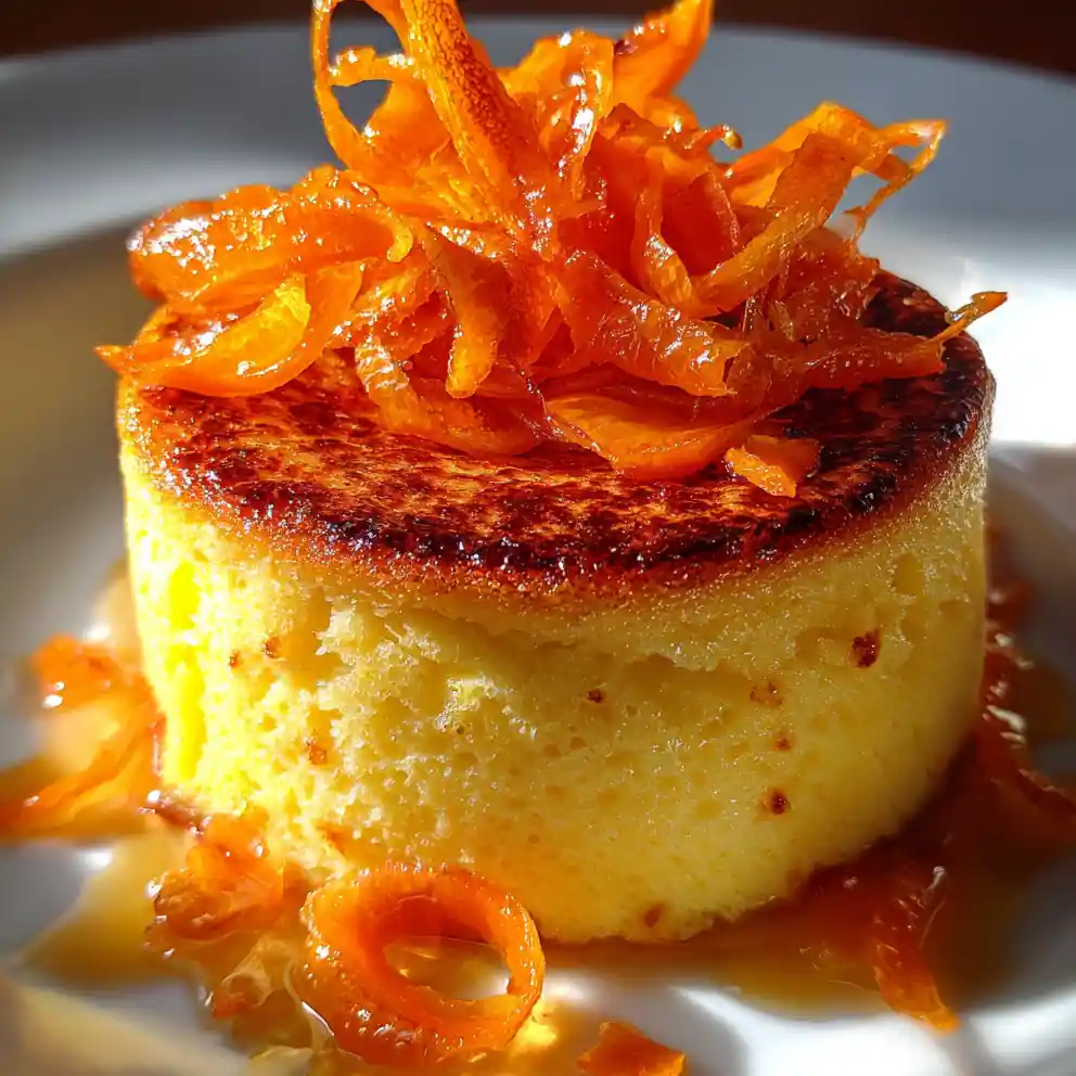 carrot souffle recipe With Burnt-Orange Candied Carrot Ribbons