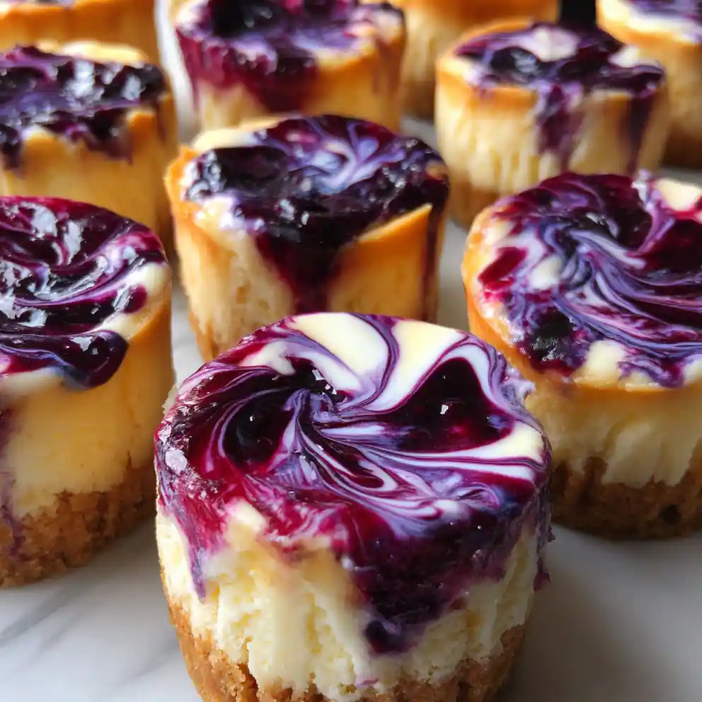 cheesecake cupcake recipe With Blueberry Jewel Swirl